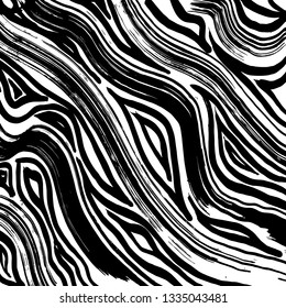 Brush grunge pattern. White and black vector.