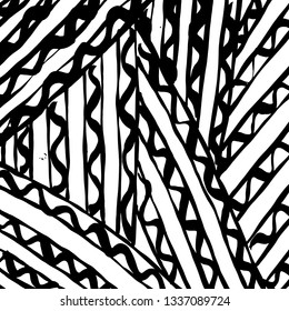 Brush grunge pattern. White and black vector.