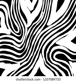 Brush grunge pattern. White and black vector.