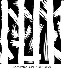 Brush grunge pattern. White and black vector.