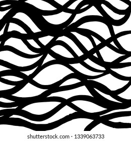 Brush grunge pattern. White and black vector.