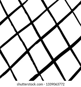 Brush grunge pattern. White and black vector.