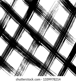 Brush grunge pattern. White and black vector.