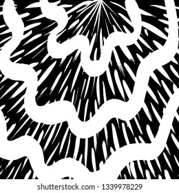 Brush grunge pattern. White and black vector.