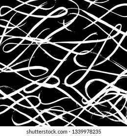 Brush grunge pattern. White and black vector.