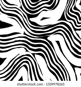 Brush grunge pattern. White and black vector.