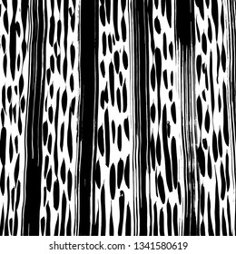 Brush grunge pattern. White and black vector.