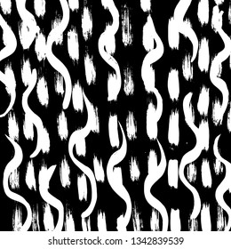 Brush grunge pattern. White and black vector.