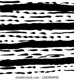 Brush grunge pattern. White and black vector.