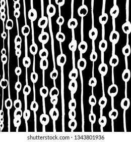 Brush grunge pattern. White and black vector.