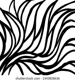 Brush grunge pattern. White and black vector.