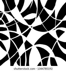 Brush grunge pattern. White and black vector.