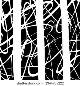 Brush grunge pattern. White and black vector.