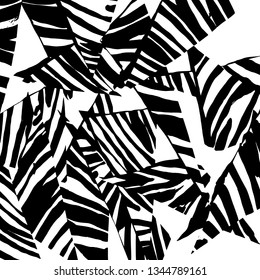 Brush grunge pattern. White and black vector.