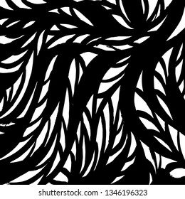 Brush grunge pattern. White and black vector.