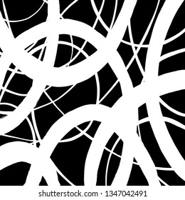 Brush grunge pattern. White and black vector.
