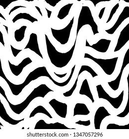 Brush grunge pattern. White and black vector.