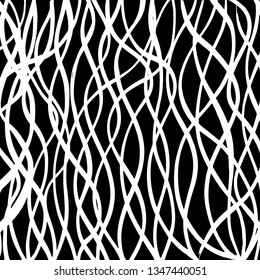 Brush grunge pattern. White and black vector.