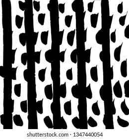 Brush grunge pattern. White and black vector.