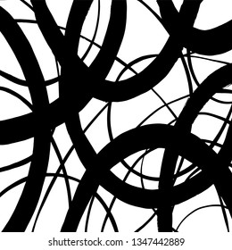 Brush grunge pattern. White and black vector.