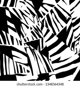 Brush grunge pattern. White and black vector.