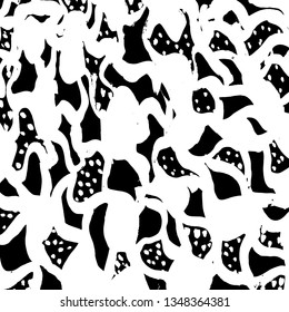 Brush grunge pattern. White and black vector.