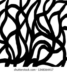 Brush grunge pattern. White and black vector.
