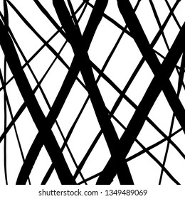 Brush grunge pattern. White and black vector.