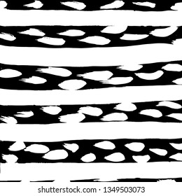 Brush grunge pattern. White and black vector.