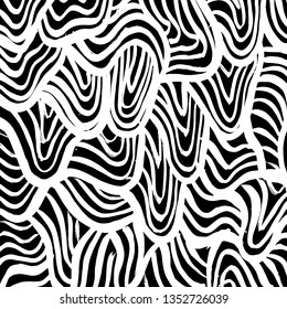 Brush grunge pattern. White and black vector.