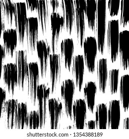 Brush grunge pattern. White and black vector.