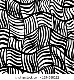Brush grunge pattern. White and black vector.