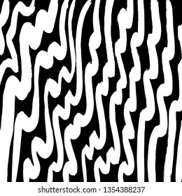 Brush grunge pattern. White and black vector.