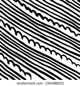 Brush grunge pattern. White and black vector.