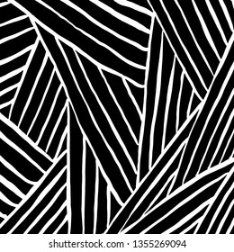 Brush grunge pattern. White and black vector.
