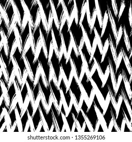 Brush grunge pattern. White and black vector.