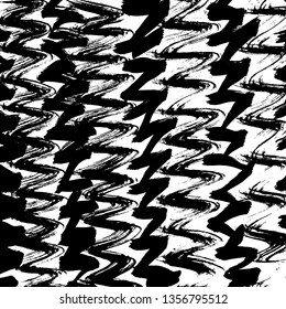 Brush grunge pattern. White and black vector.
