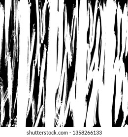 Brush grunge pattern. White and black vector.