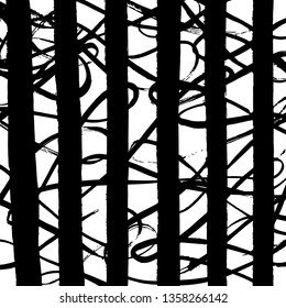 Brush grunge pattern. White and black vector.