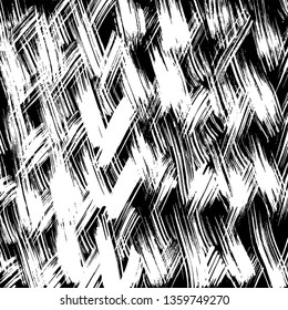 Brush grunge pattern. White and black vector.