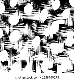 Brush grunge pattern. White and black vector.
