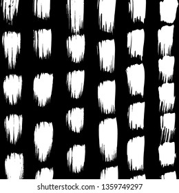 Brush grunge pattern. White and black vector.