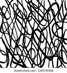 Brush grunge pattern. White and black vector.