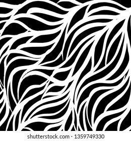 Brush grunge pattern. White and black vector.