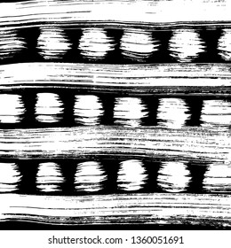 Brush grunge pattern. White and black vector.