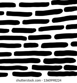 Brush grunge pattern. White and black vector.