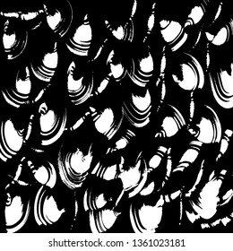Brush grunge pattern. White and black vector.