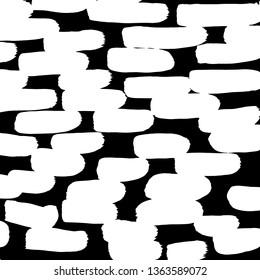 Brush grunge pattern. White and black vector.