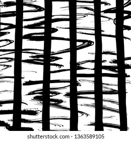 Brush grunge pattern. White and black vector.