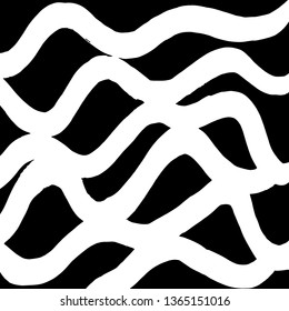 Brush grunge pattern. White and black vector.